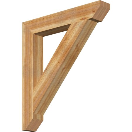 Ekena Millwork Traditional Slat Rough Sawn Bracket, Western Red Cedar, 6"W x 40"D x 44"H BKT06X40X44TRA06RWR